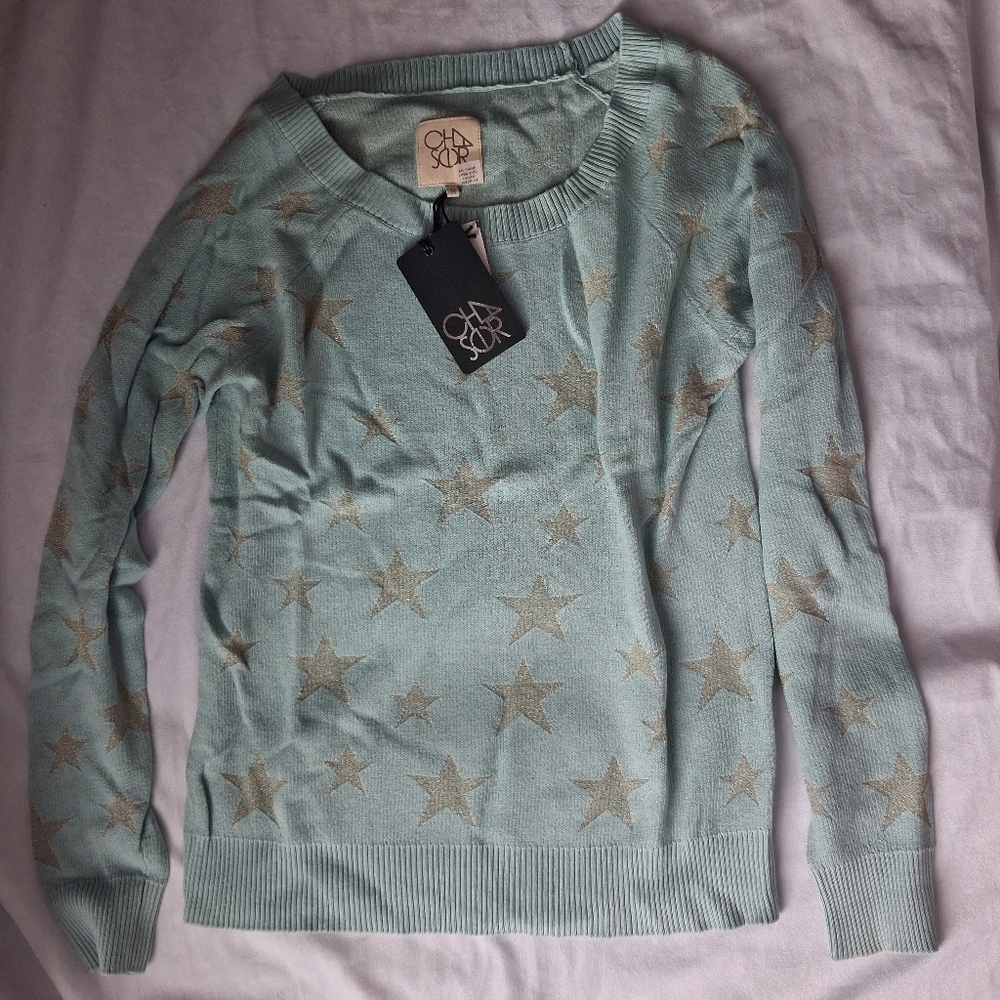 Chaser Stars Raglan Pullover Sweater
